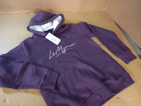 LE MIEUX MOLLIE HOODIE IN PURPLE - UK 14