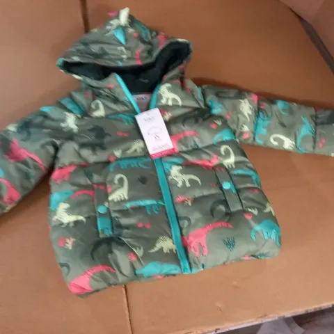 M&S DINO THEMED PADDED KIDS COAT - 4/5 YEARS