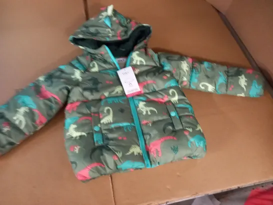 M&S DINO THEMED PADDED KIDS COAT - 4/5 YEARS