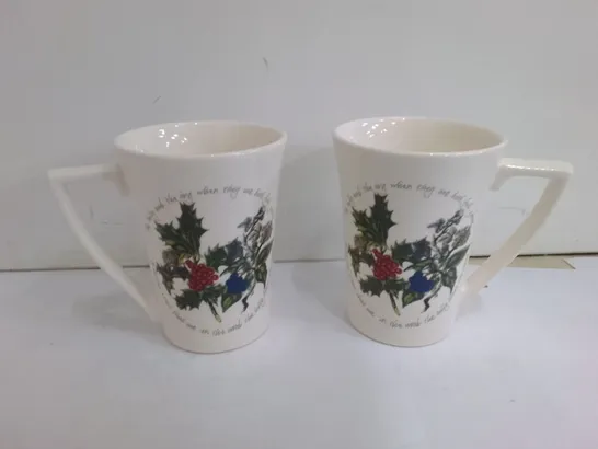 BOXED THE HOLLY & THE IVY MUGS (SET OF 2)