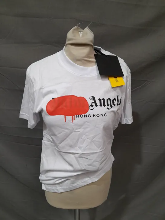 PALM ANGELS WHITE T-SHIRT - SMALL