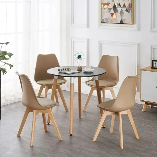 BOXED SET OF 4 VERANO DINING CHAIRS VANILLA