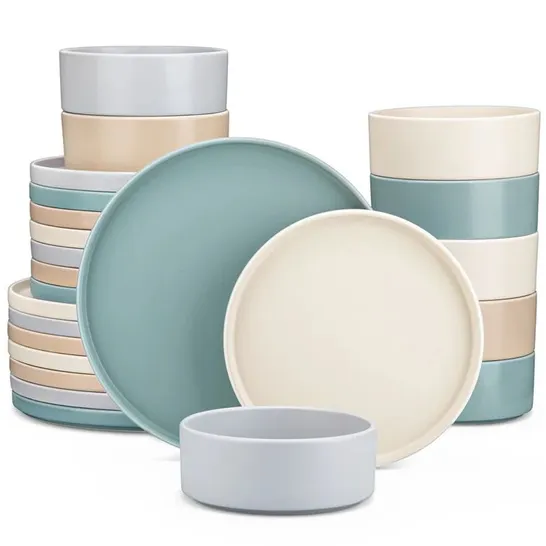 BOXED LATITUDE RUNN ACHQNTI STONEWARE DINNING SET (2 BOXES)