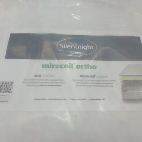 QUALITY BAGGED SILENTNIGHT MIRACOIL ORTHO DOUBLE 4'6" MATTRESS