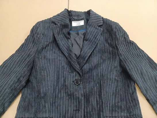 HELENE BERMAN CYNTHIA CORDUROY BLAZER BLACK SIZE 12