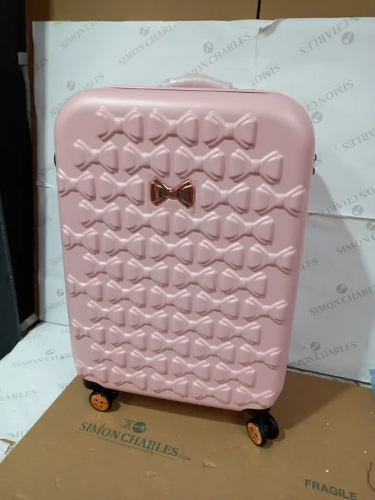 TED BAKER 4-WHEELED MEDIUM LUGGAGE CASE - PALE PINK RRP £239.99