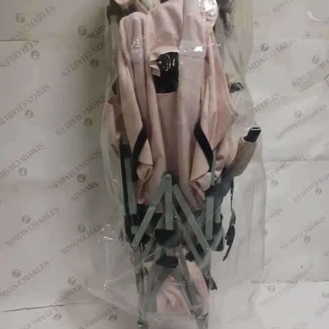 MY BABIIE MB02 STROLLER - PINK AND GREY CHEVRON // COLLECTION ONLY