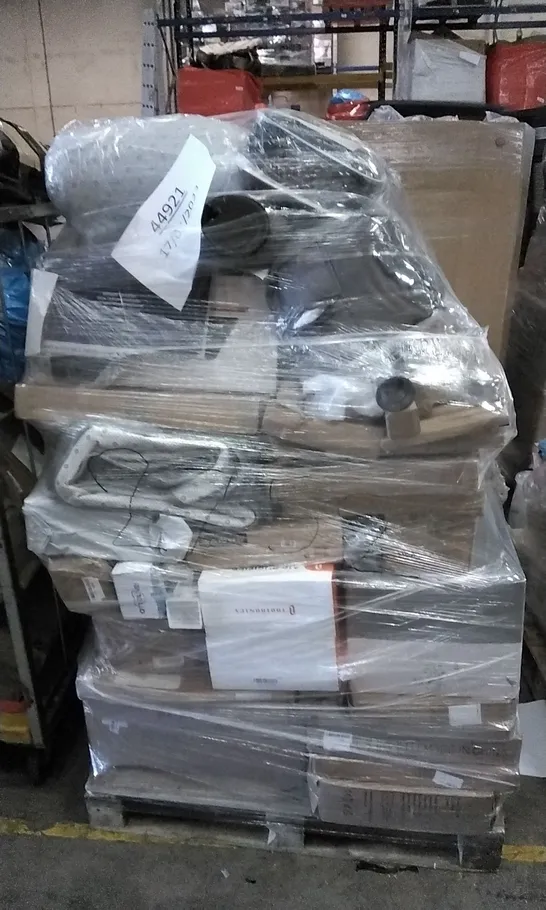 PALLET OF ASSORTED ITEMS INCLUDING TAOTRONICS AIR PURIFIER, MOOLAN STEAM MOP, MICROWAVE, PRECIVA A3 DRAWING BOARD, SANUS SPEAKER STANDS