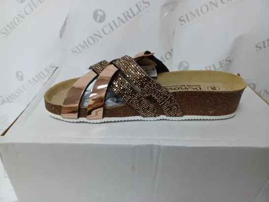 BONOVA ROSE GOLD SANDALS SIZE 5