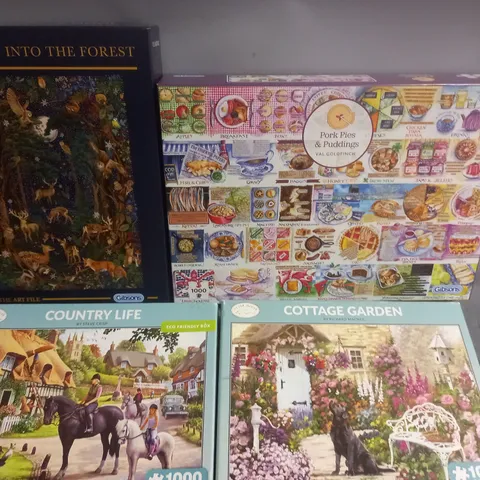 LOT OF 4 1000-PIECE JIGSAW PUZZLES