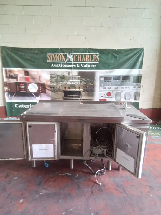 COMMERCIAL FOOD PREP STATION WITH UNDERCOUNTER FRIDGE