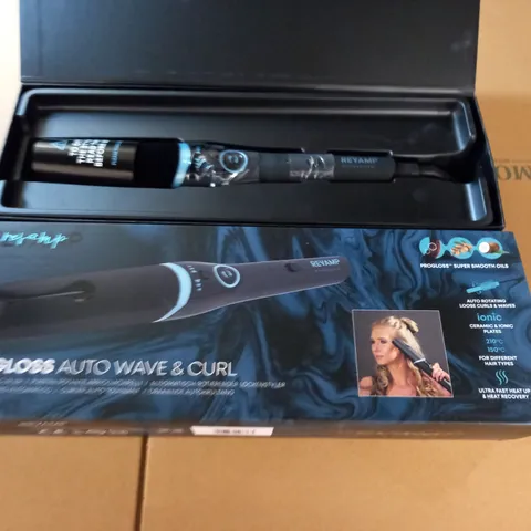 BOXED REVAMP PROGLOSS AUTO WAVE & CURL HAIR WAND