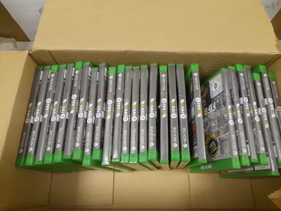 BOX OF APPROXIMATELY 26 FIFA 17 (XBOX ONE) GAMES