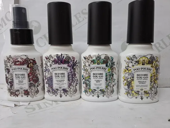 BOX OF 4 POO-POURRI TOILET SPRAY 