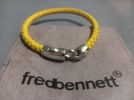 FRED BENNET STAINLESS STEEL ROPE BRACELET - YELLOW