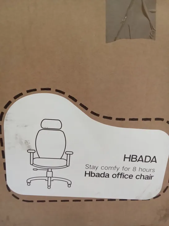 BOXED HBADA OFFICE CHAIR (BLACK) 