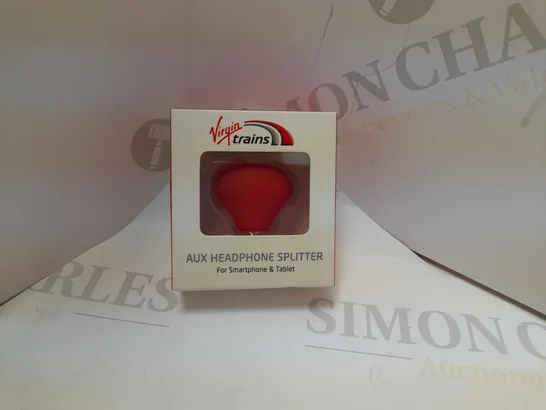 BOX OF APROX 10 VIRGIN TRAINS AUX HEADPHONES SPLITTERS 3.5MM