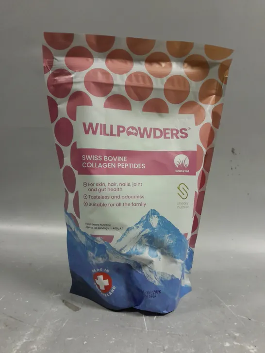 SEALED WILLPOWDERS SWISS BOVINE COLLAGEN PEPTIDES - 400G