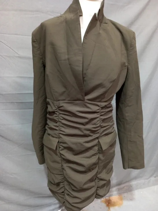 ZARA BLAZER DRESS IN EARTH GREEN SIZE XL