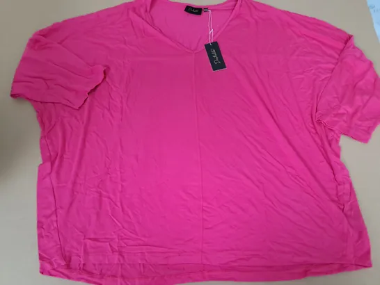 LOT OF 3 BRAND NEW DESTELLO V-NECK MODAL PINK TOPS - UK 24