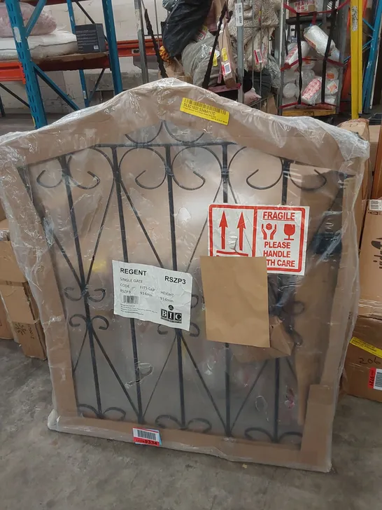 WRAPPED URIEGAS STANDARD SCROLL SINGLE METAL GARDEN GATE