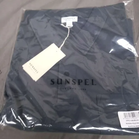 BRAND NEW SUNSPEL RIVIERA POLO SHIRT SLATE BLUE SIZE L