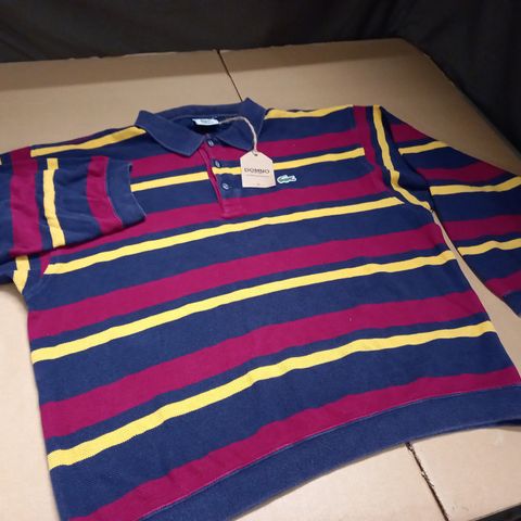 LACOSTE VINTAGE STRIPED LONG SLEEVED POLO SHIRT - 5