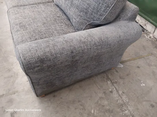 DESIGNER THREE SEATER SOFA GREY FABRIC 