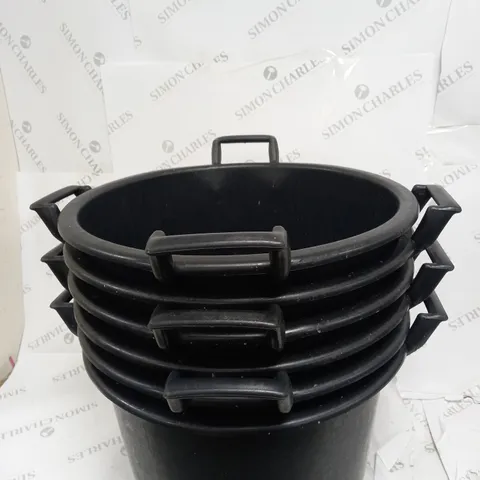 30L HEAVY DUTY BLACK POTS X6