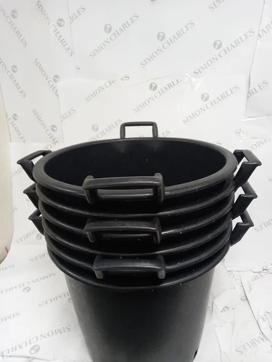 30L HEAVY DUTY BLACK POTS X6