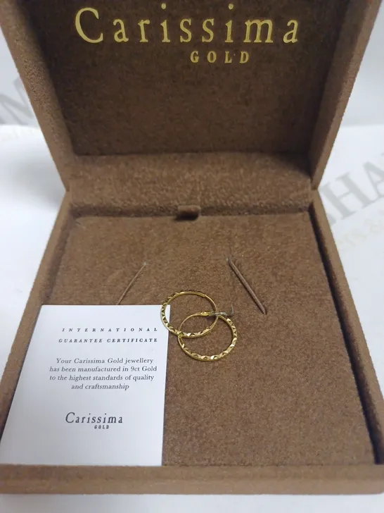 CARISSIMA GOLD EFFECT LOOP EARRINGS