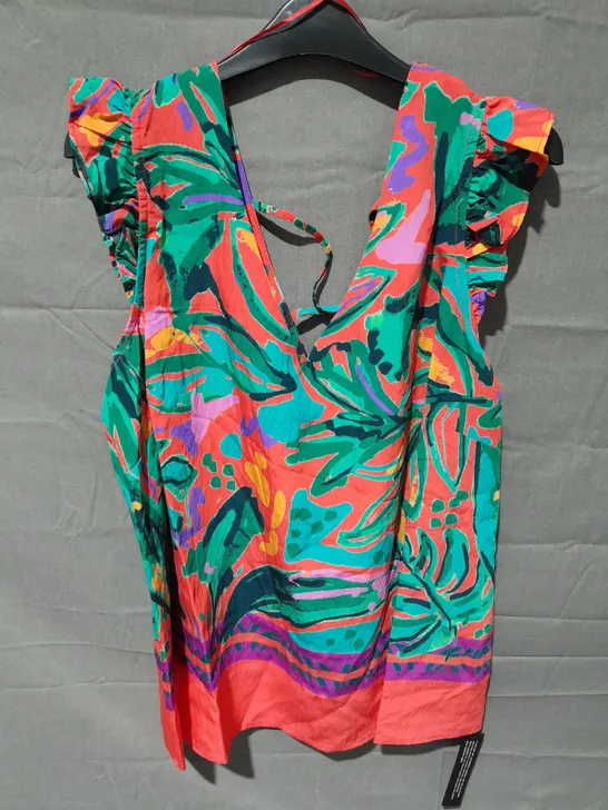 ROMAN TROPICAL PRINT VEST SIZE 18 