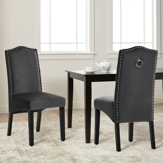 BOXED EATONVILLE GREY UPHOLSTERED DINING CHAIR