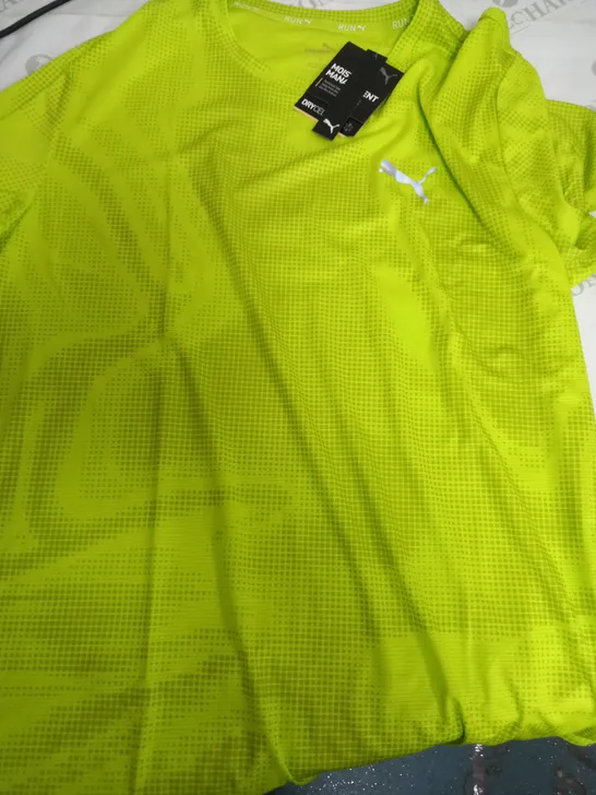 PUMA RUN LIME GREEN T-SHIRT - MEDIUM