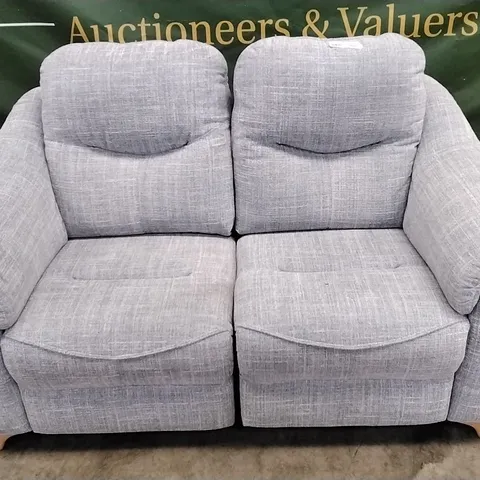 QUALITY BRITISH DESIGNED & MANUFACTURED G PLAN JACKSON 2 SEATER POWER RECLINER SOFA BEACH DUCK EGG FABRIC