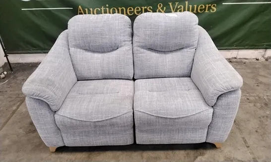 QUALITY BRITISH DESIGNED & MANUFACTURED G PLAN JACKSON 2 SEATER POWER RECLINER SOFA BEACH DUCK EGG FABRIC