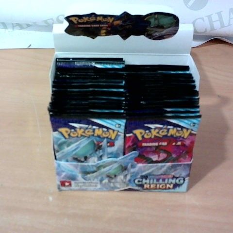BOX OF APPROXIMATELY 36 ASSORTED PACKS OF POKEMON CARDS