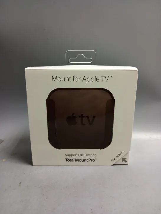 BOX OF APPROX 14 APPLE TV MOUNTS FOR TELEVISION 