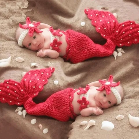 APPROXIMATELY 5 BRAND NEW CROCHET MERMAID DRESS UP OUTFIT
