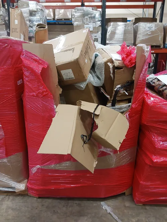 PALLET OF ASSORTED HOUSEHOLD ITEMS AND CONSUMER PRODUCTS TO INCLUDE; BOXED FURNITURE ETC 