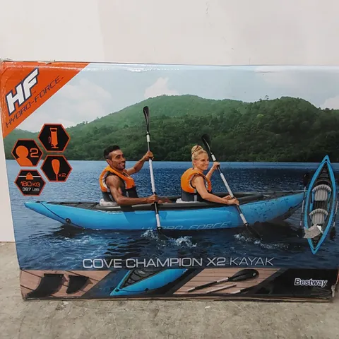 BOXED HYDRO-FORCE COVE CHAMPION 2 PERSON INFLATABLE KAYAK (1 BOX)