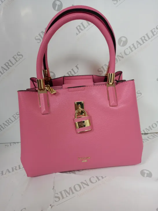 DUNE MEDIUM PADLOCK TOTE BAG IN PINK 