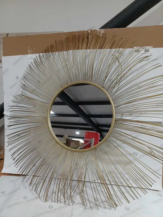 KBKH WALL MIRROR GOLD - COLLECTION ONLY