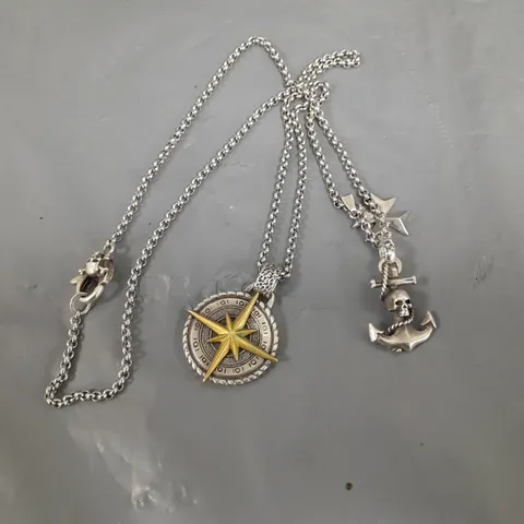 COMPASS THEMED NECKLACE - 925 STAMP