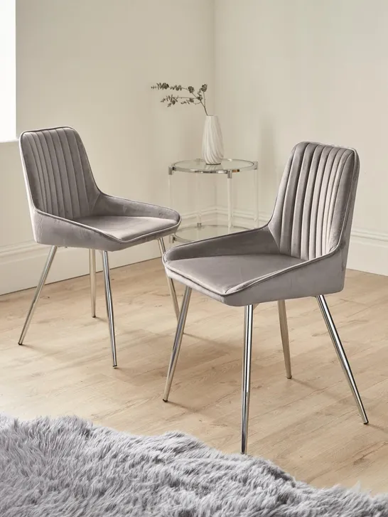 PAIR OF ALISHA STANDARD DINING CHAIR - COLLECTION ONLY 