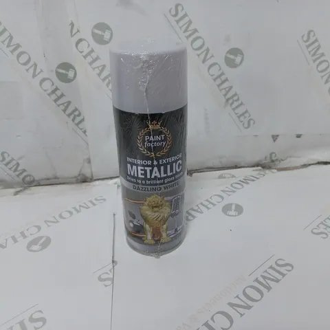 BOXED 400ML SPRAY PAINT METALLIC WHITE 12PCS 