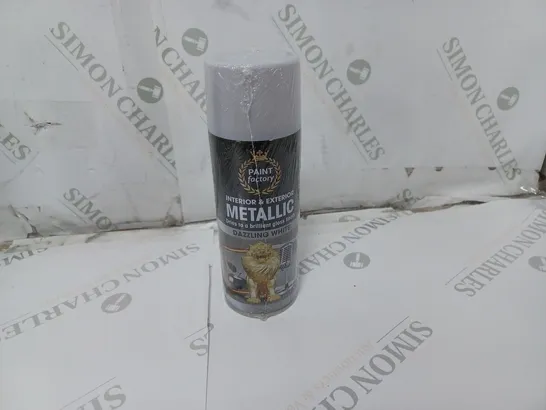 BOXED 400ML SPRAY PAINT METALLIC WHITE 12PCS 