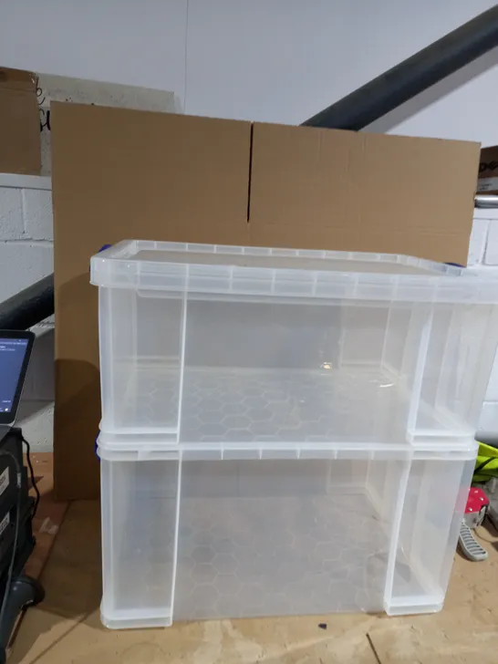 REALLY USEFUL CLEAR PLASTIC STORAGE BOX