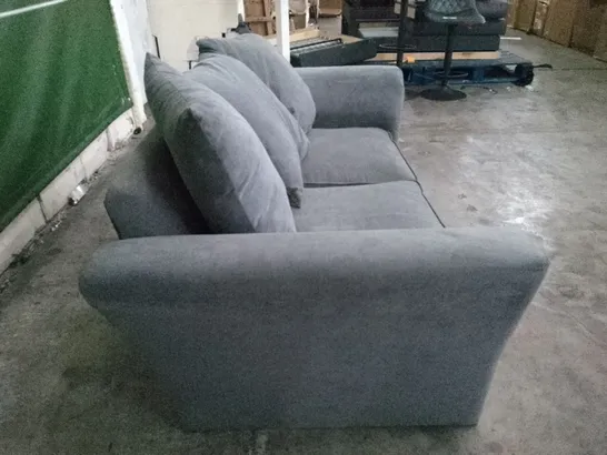 QUALITY DESIGNER 2 SEATER SOFA - GREY FABRIC 