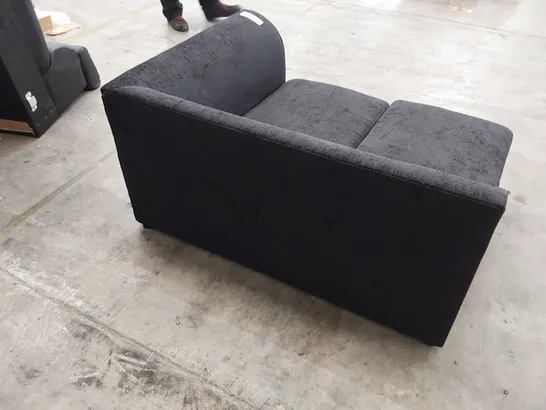 QUALITY DESIGNER 2 SEATER SECTION BLACK FABRIC